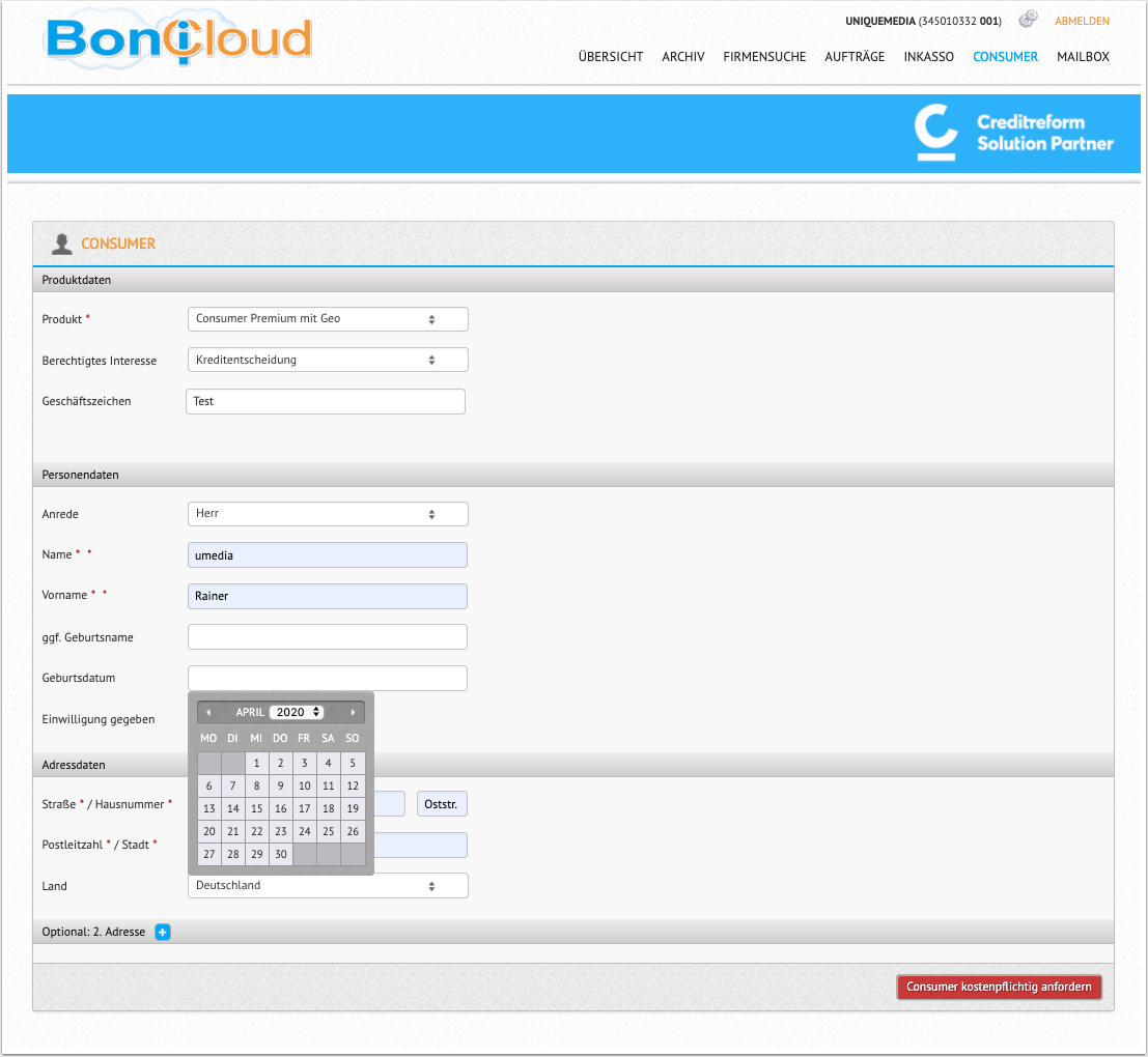 BoniCloud Consumer