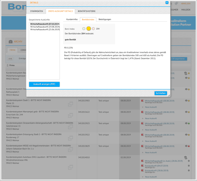BoniCloud Auskunftsmanagement